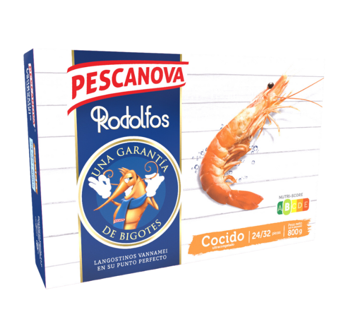 Langostino vannamei cocido 800g pescanova compra online