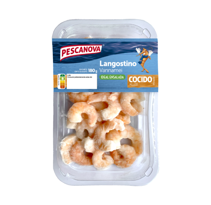 Langostino cocido pelado 180g